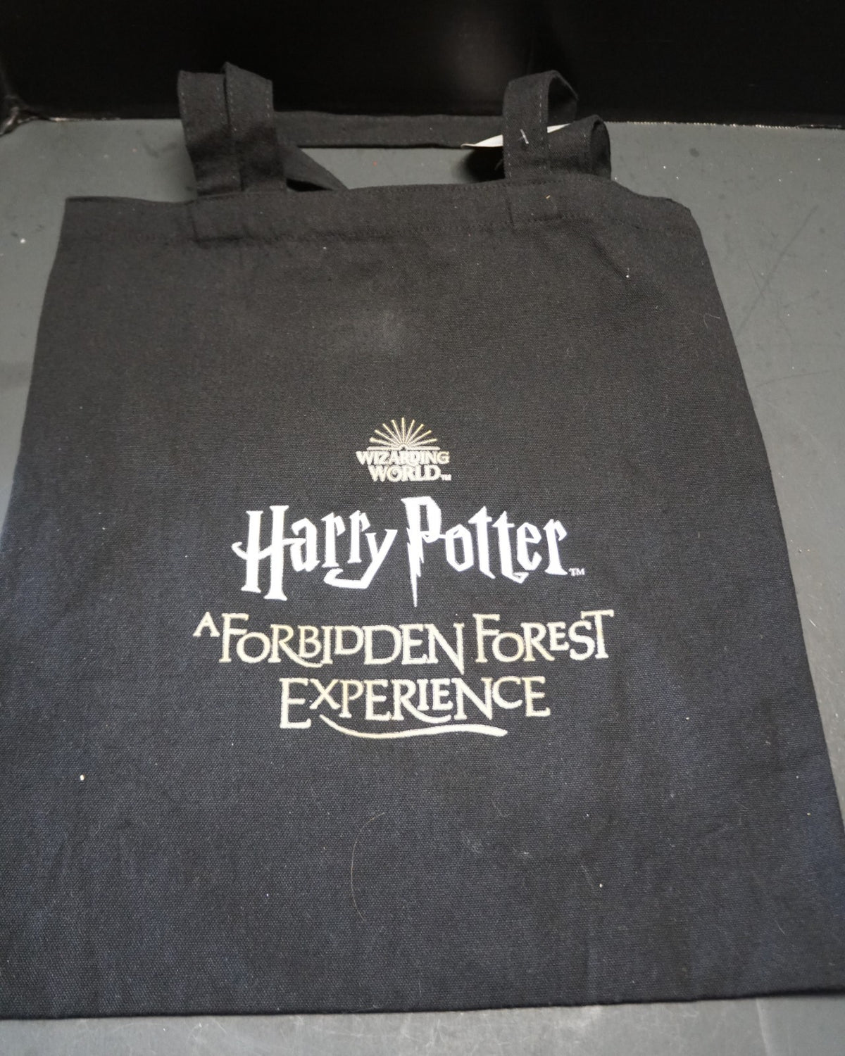 Wizarding World Harry Potter A Forbidden Forest Experience Black Canvas Tote Bag