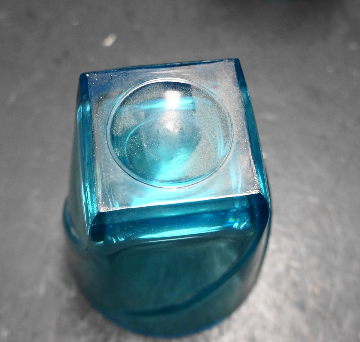 Hazel Atlas Capri Colonial Blue Swirl Square Base 9 Tumblers Various Sizes