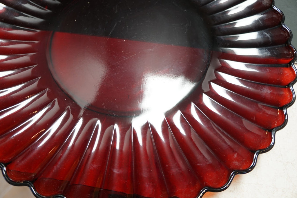 Anchor Hocking Royal Ruby Classic Rachel Torte Plate Round Platter 14 IN