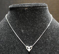 Sterling Silver Necklace Heart Pendant CZ Cubic Zirconia