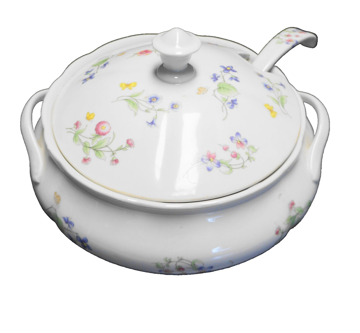 BIA Cordon Bleu Trellis Scalloped Flowers Butterflies Soup Tureen
