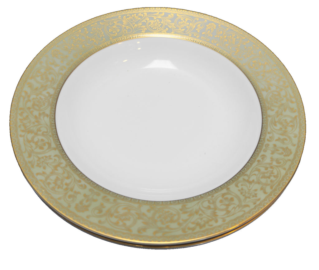 Sango Versailles Rimmed Soup Bowls Pair