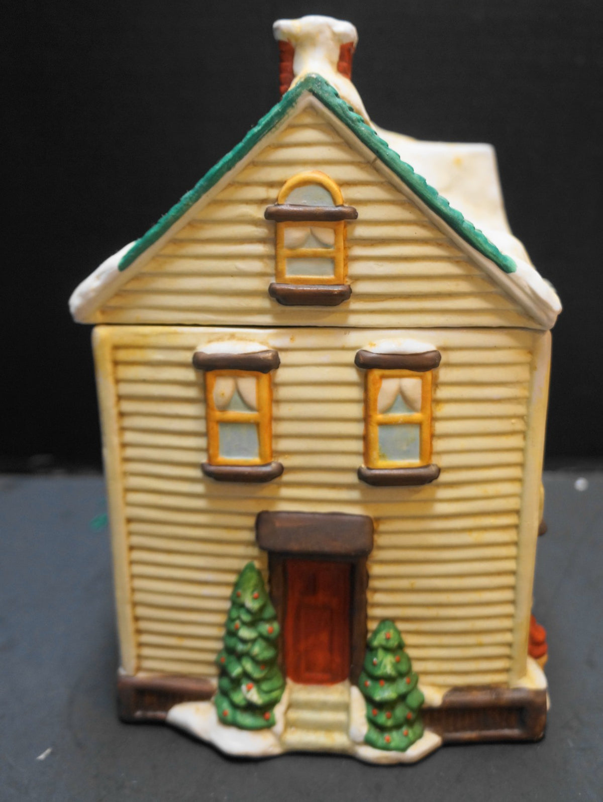 Certified International Cookie Jar Canister Christmas House 1990s