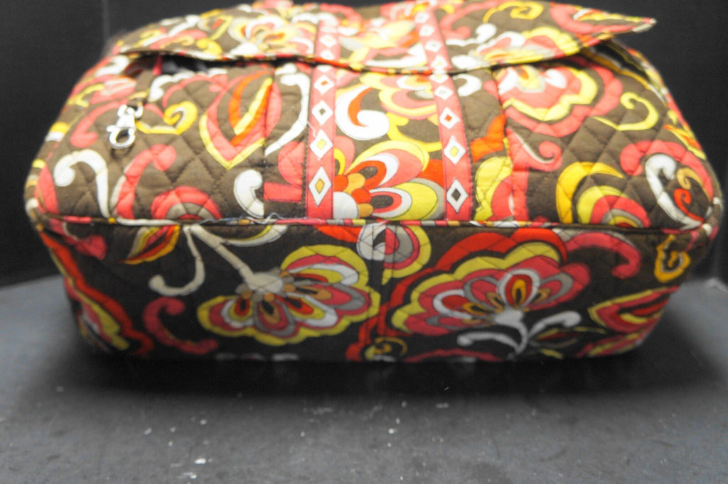 Vera Bradley Puccini Brown Red Floral Baby Diaper Bag