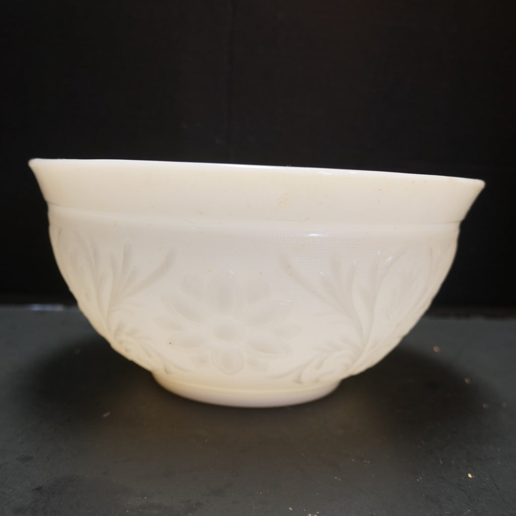 Anchor Hocking White Milk Glass Sandwich Punch Bowl