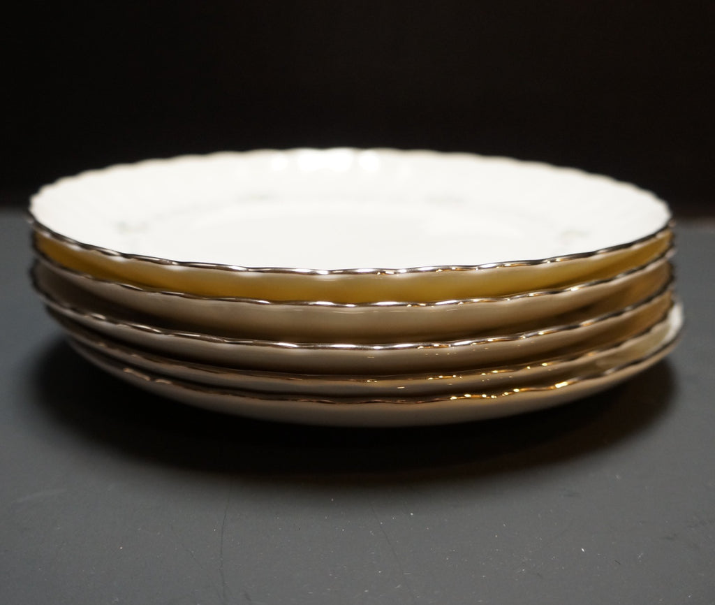 Syracuse Sweetheart Bread Plates Set of 5 Silhouette Fine China