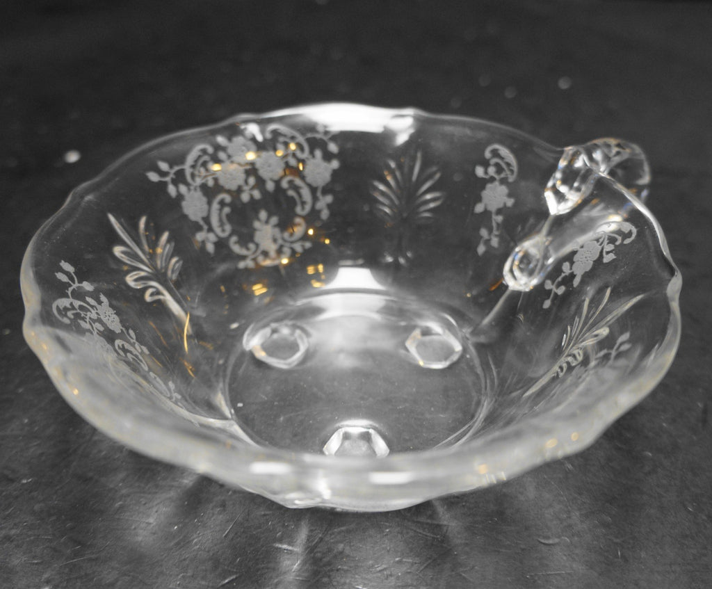 Fostoria Baroque Meadow Rose Etch Nappy Bowl