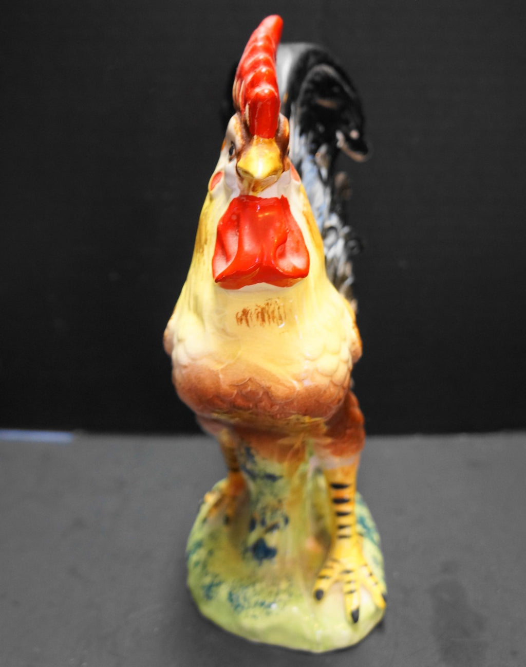 Hand Painted Rooster Figurine Large Ceramic Japan Farmhouse Decor
