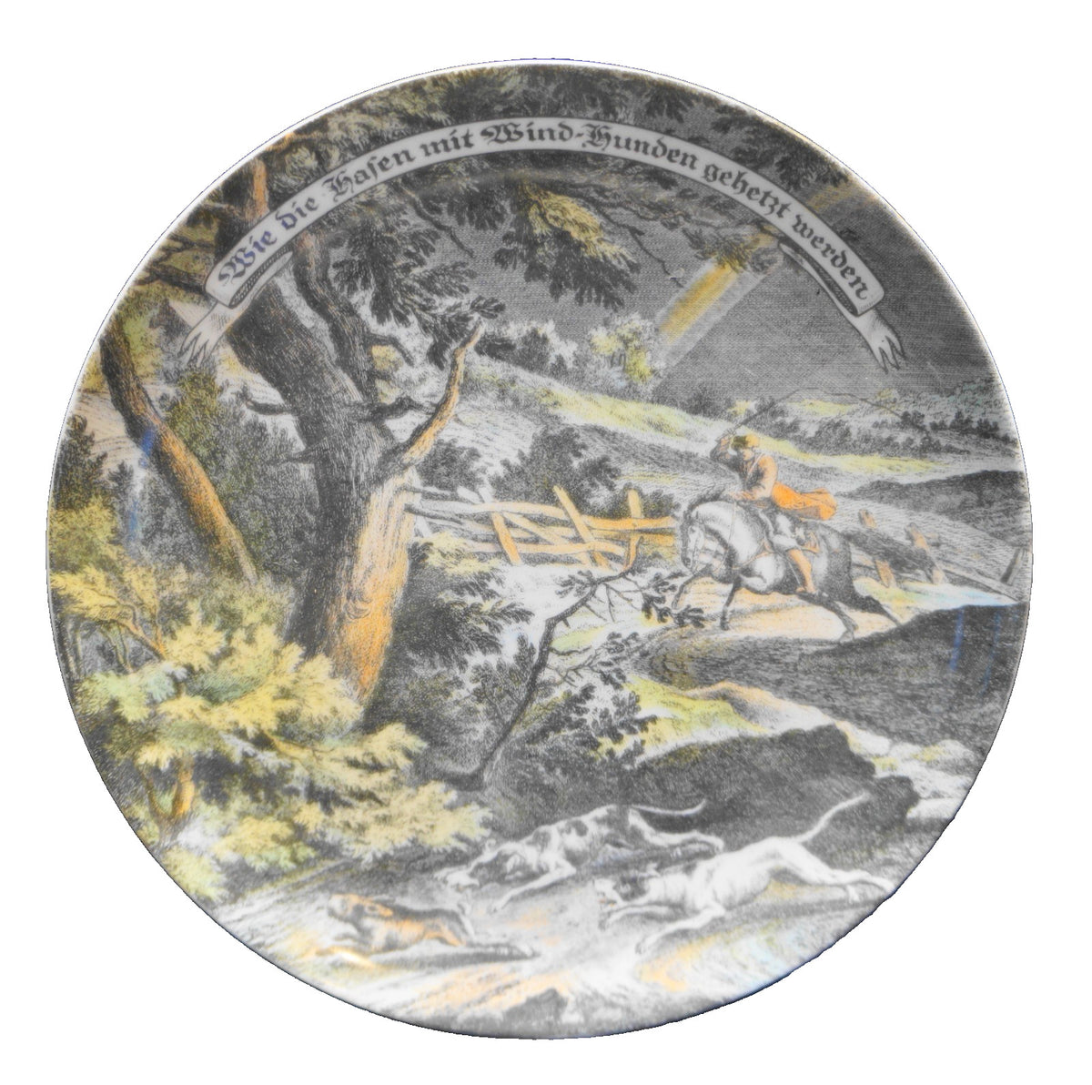 Kaiser Hunting Scene Plate 7 3/4 IN