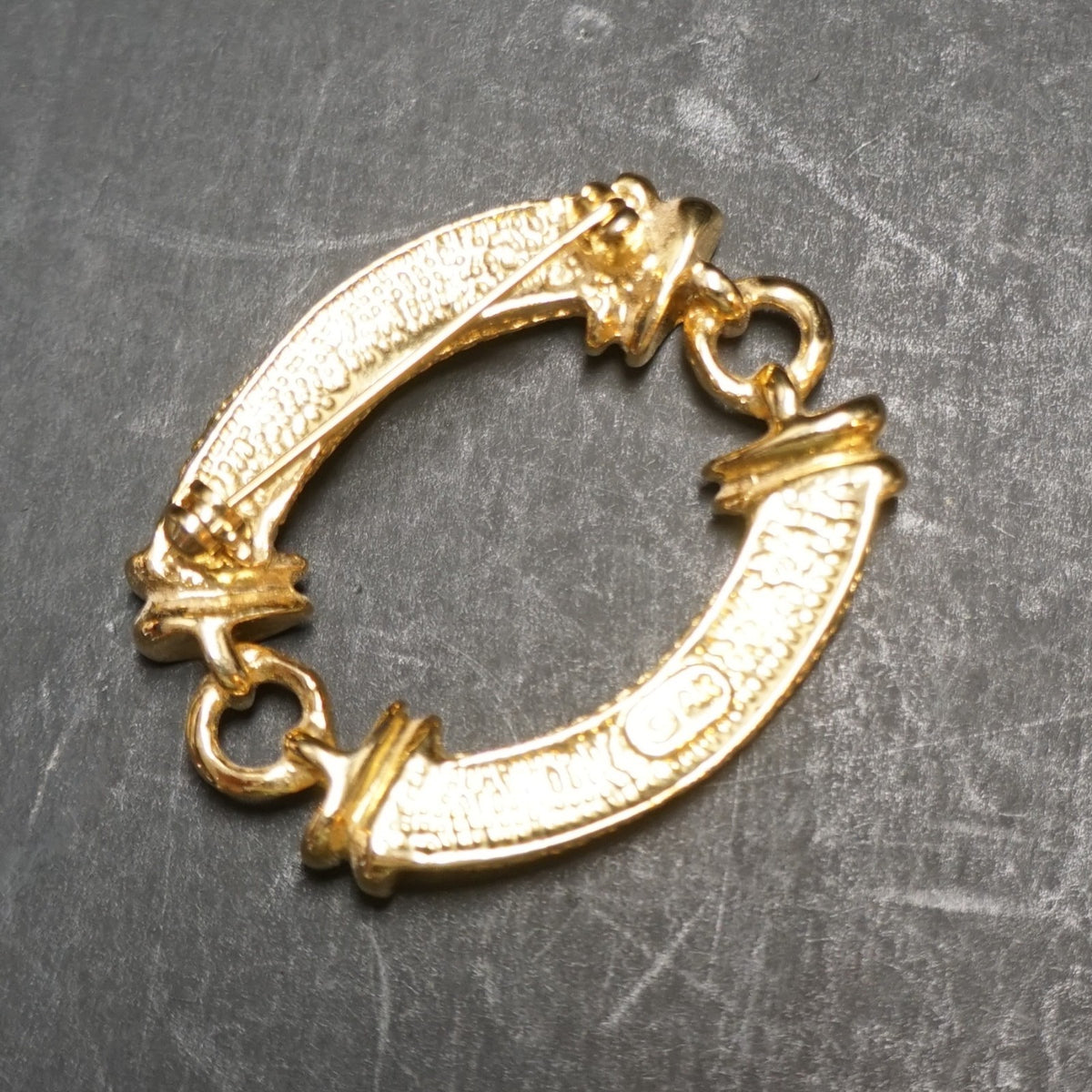 Anne Klein Gold Tone Gold Plated Oval Brooch Pin