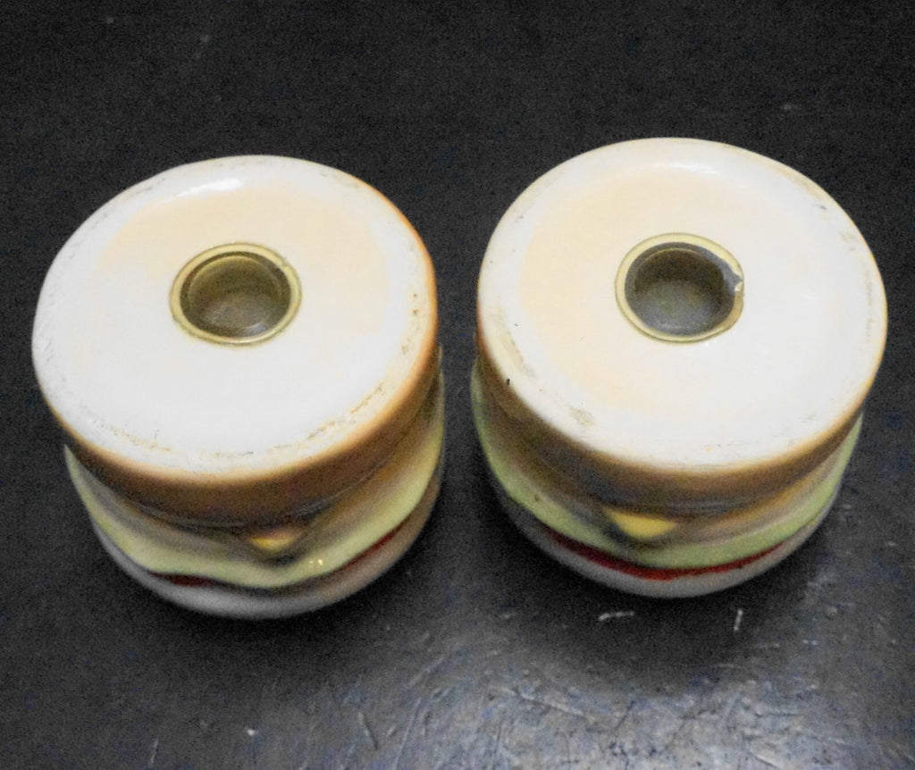 Cheeseburger Hamburger Ceramic Salt Pepper Shakers