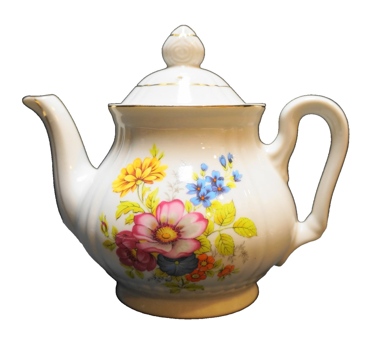 Porcelain Floral Teapot Japan Small