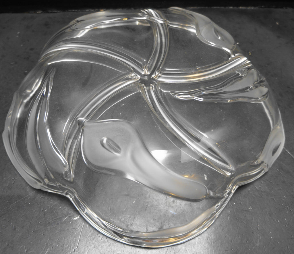 Mikasa Flair Crystal Frosted Calla Lily Five Part Divided Relish