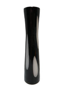 CYS Excel Art Glass Black White Tall Vase 15 IN