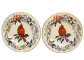 SOLD Lenox Winter Greetings Cardinal Luncheon Accent Plates Pair