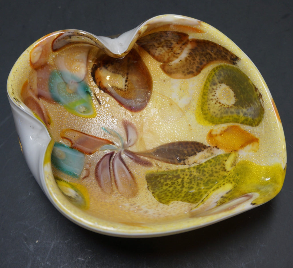 Murano Art Glass Tutti Frutti Ashtray Bowl MCM