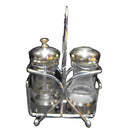 Olde Thompson Monterey Clear Acrylic Pepper Grinder Salt Chrome Caddy