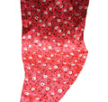 Raspberry Pink Small Floral Point Oblong Angled Silk Scarf