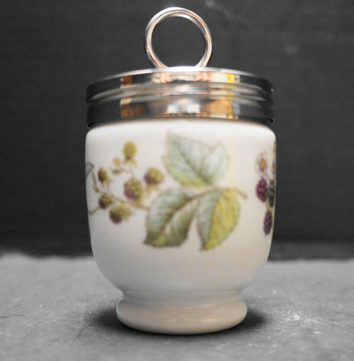 Royal Worcester Lavinia Blackberry Bone China Egg Coddler