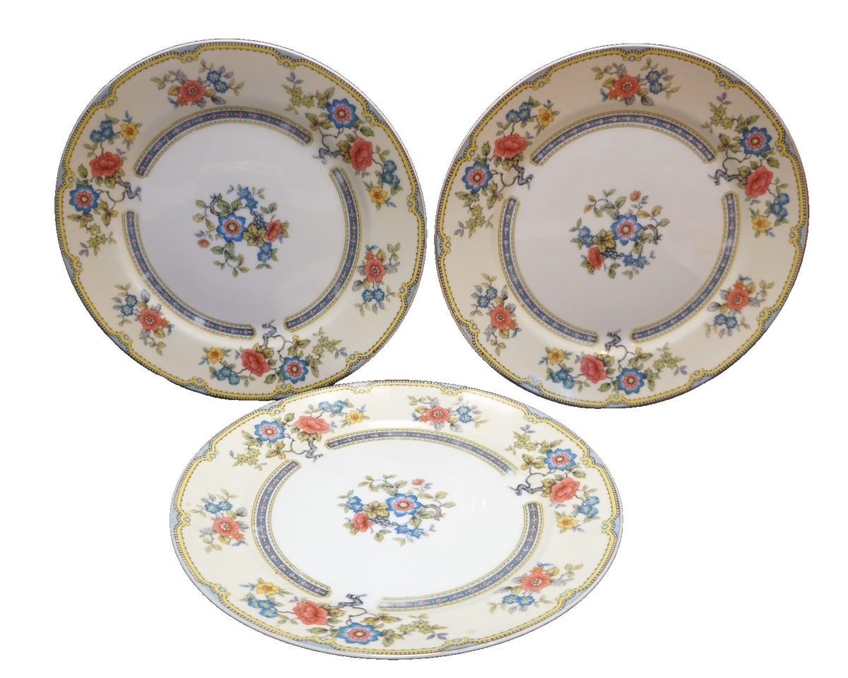Noritake Mayflower 1930s Dinner Plates Set of 3