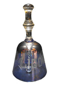 Ligonier, IN Iridescent Blue Purple Cut Glass Souvenir Bell