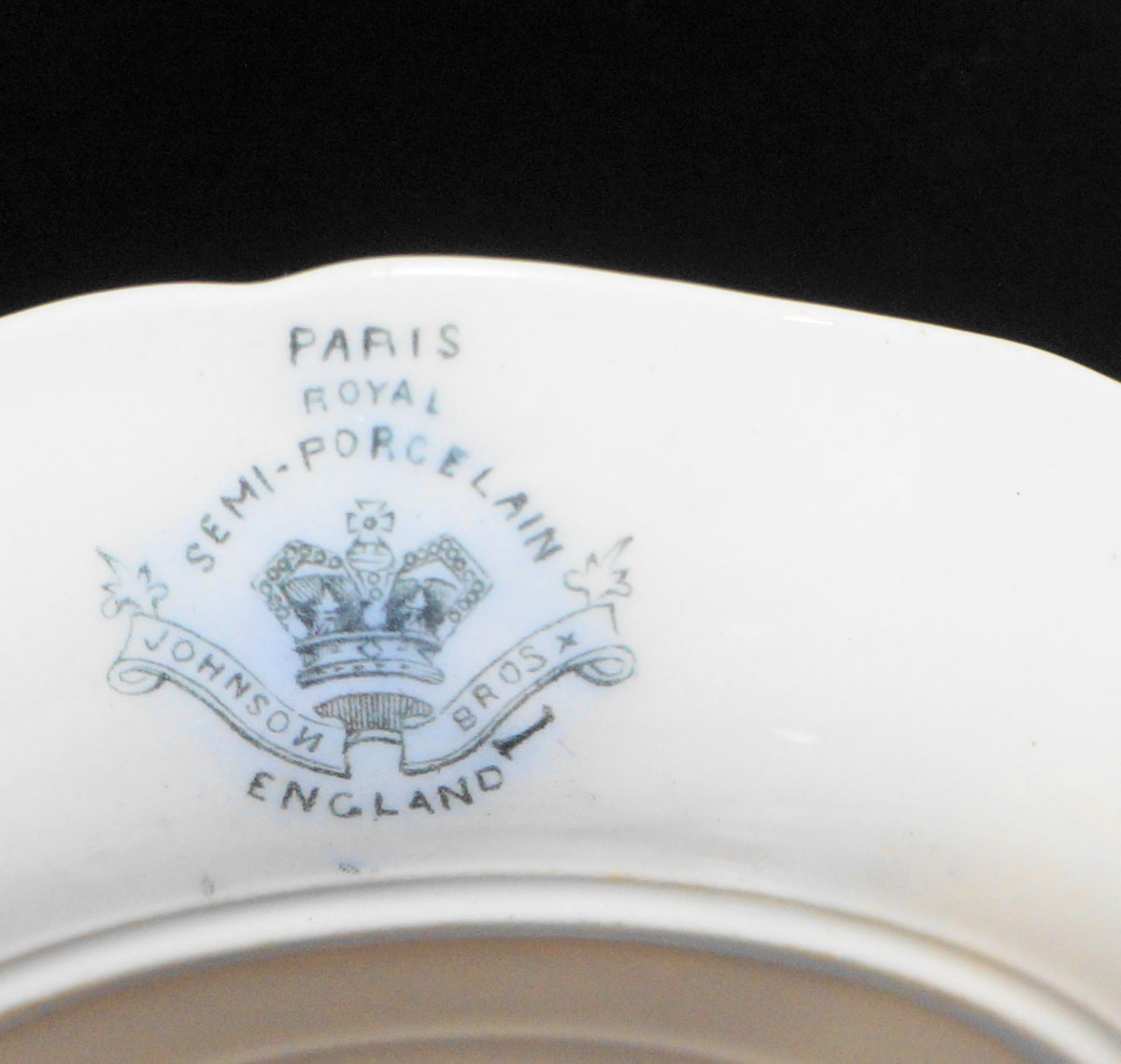 Johnson Bros Paris Blue Saucers Pair Royal Semi Porcelain England