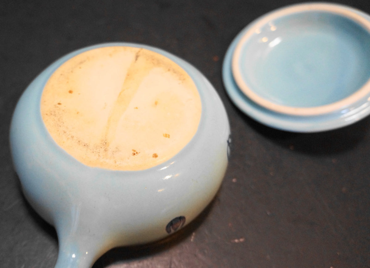 Cronin Cameron Clay Blue Tulip Soup Sauce Individual Bean Pan