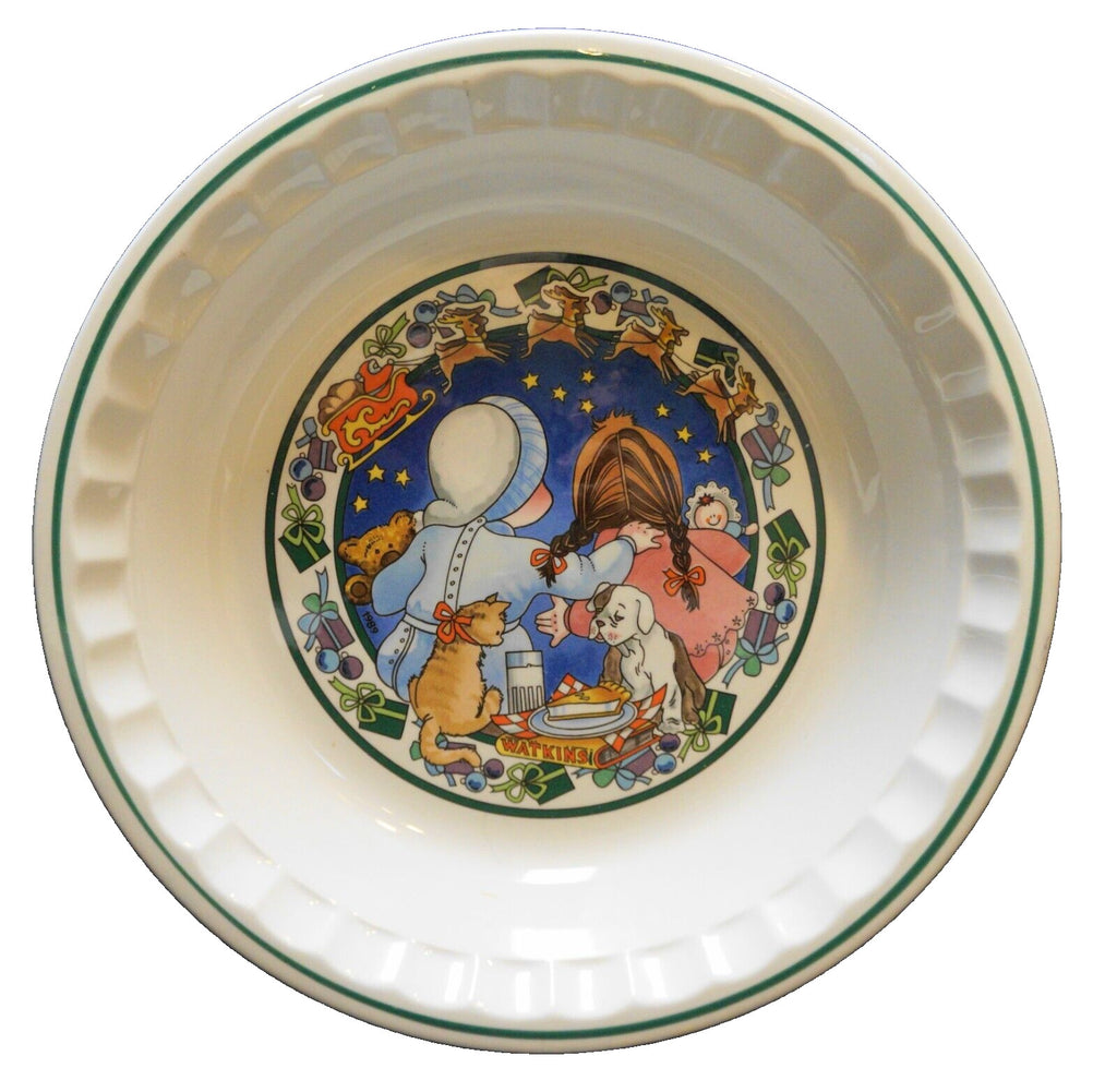 Watkins Country Kids Christmas Wish Pie Plate 1989