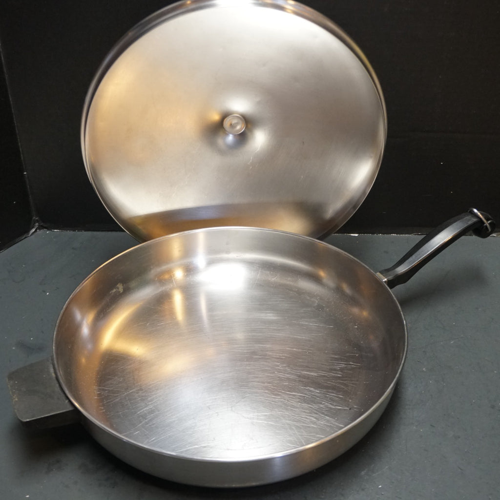 Farberware Aluminum Clad Stainless Steel 12" Skillet Frying Pan Chicken Fryer