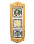 Vegetable Decorated Ceramic Tiles Wood Frame Wall Hanging USA