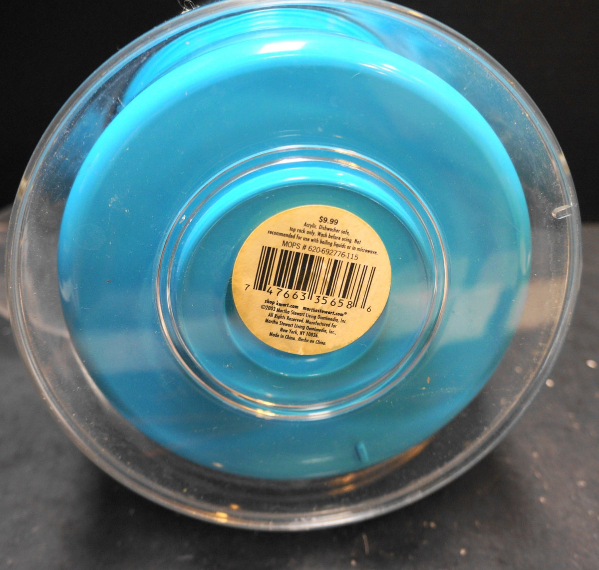 Martha Stewart Living Kmart Acrylic Ice Bucket Clear Blue