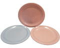 Texas Ware Blue Pink Mauve Dinner Plates Set of 3