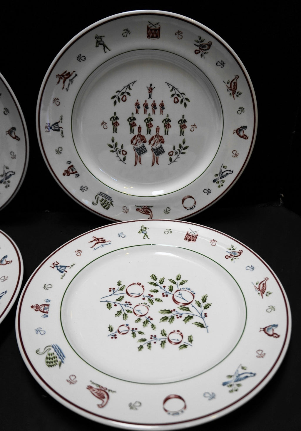 Johnson Brothers Twelve Days of Christmas Dinner Plates Set of 4