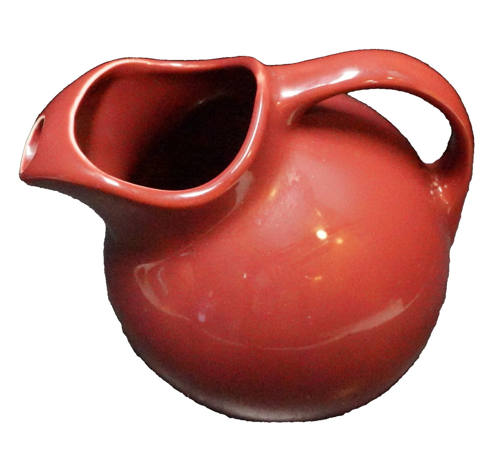 Hall 633 64 Oz Burgundy Glazed Tilt Ball Jug Pitcher
