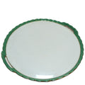 Victoria Austria Spring Green Scalloped Rim Handled Cake Plate