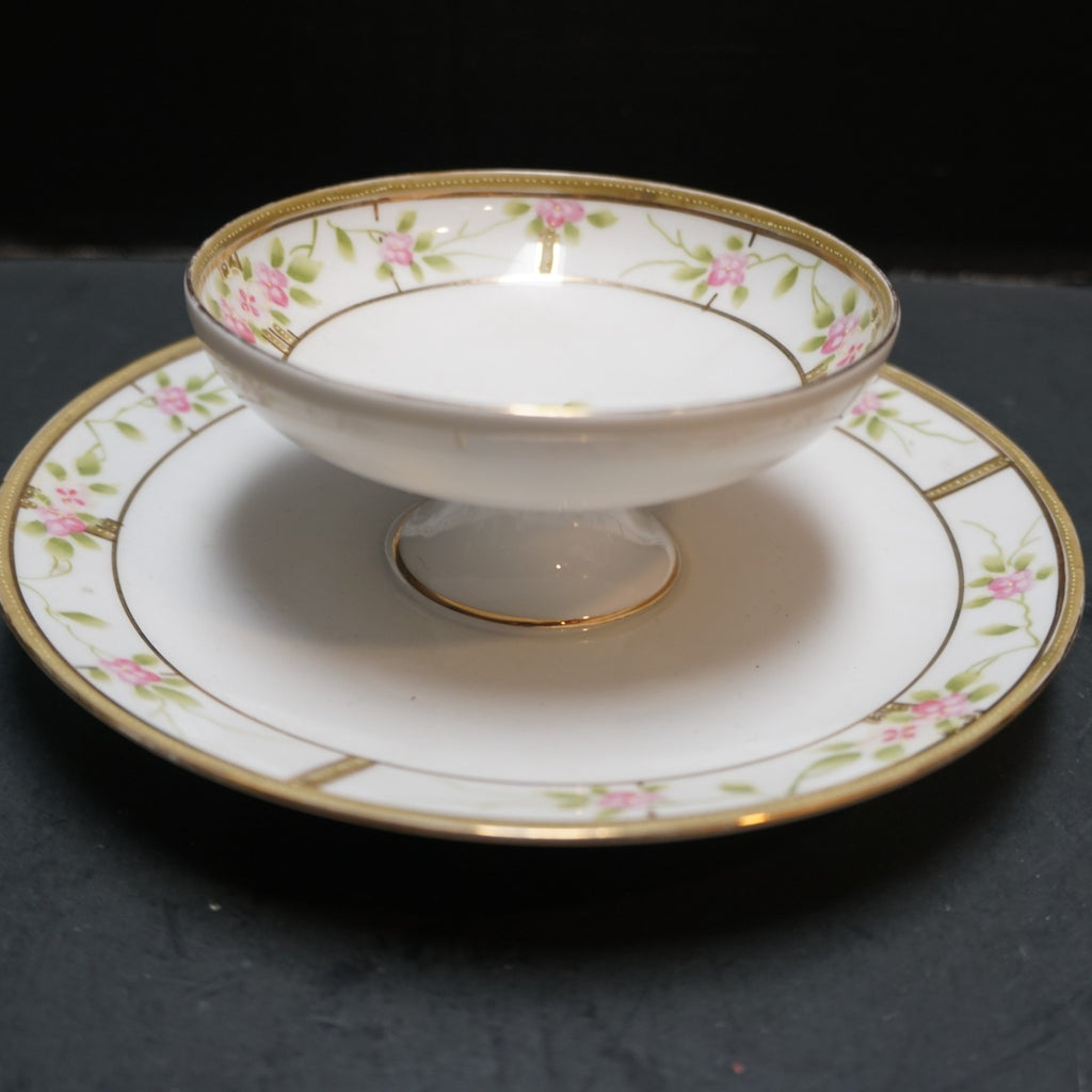 Nippon Rising Sun Two Tier Pedestal Bowl Plate Cracker Tea Party Server
