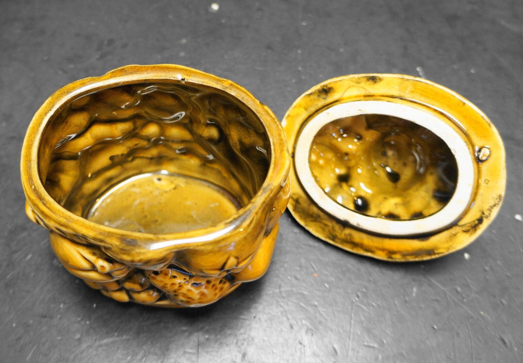 Inarco Harvest Daisy Golden Brown Sugar Bowl Japan