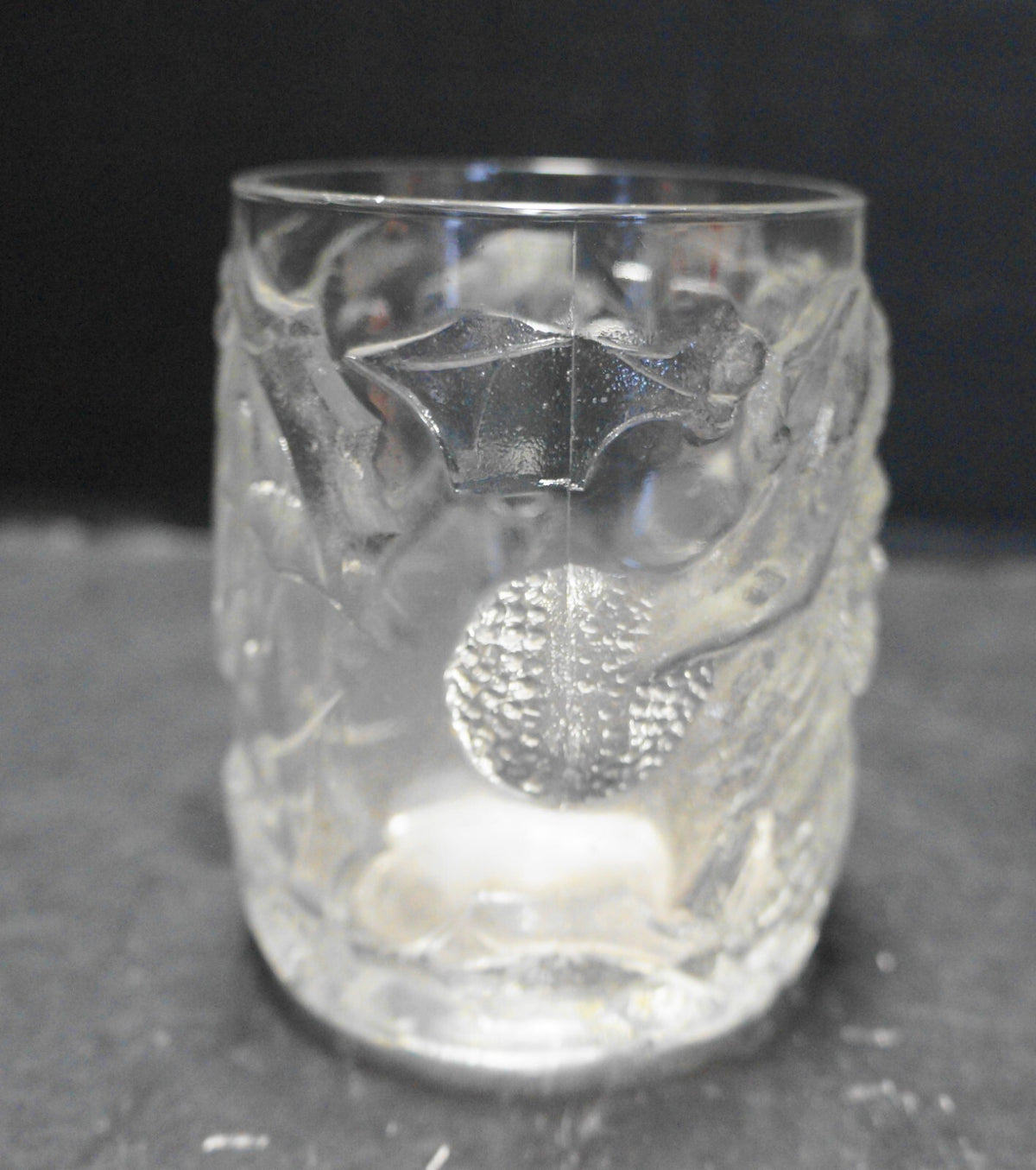 Luminarc Santa Raised Pressed Glass Figural Mug