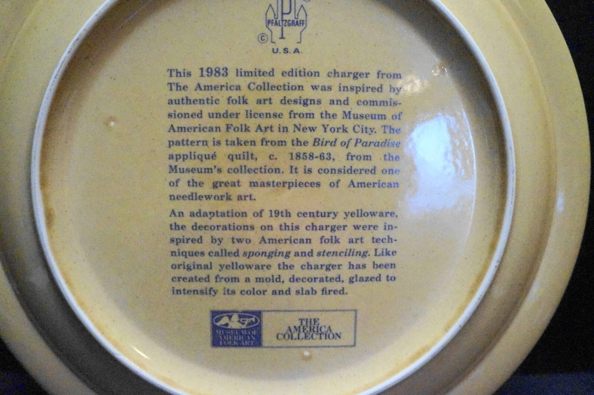 Pfaltzgraff America MAFA Ostrich Sponge Charger Service Plate