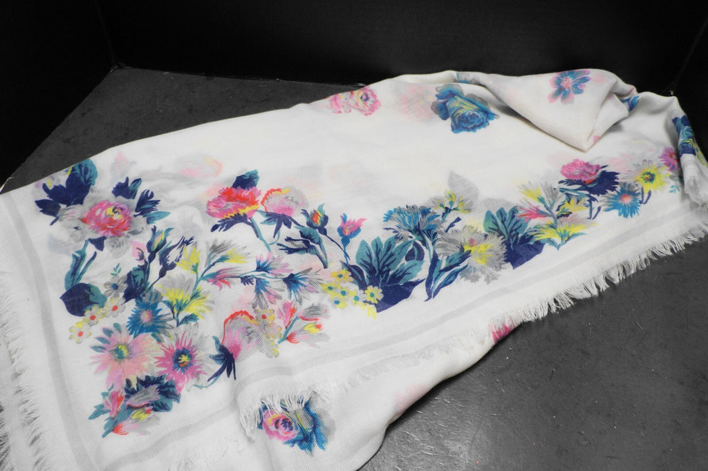 Vera Bradley Garden Grove Floral White Square Scarf
