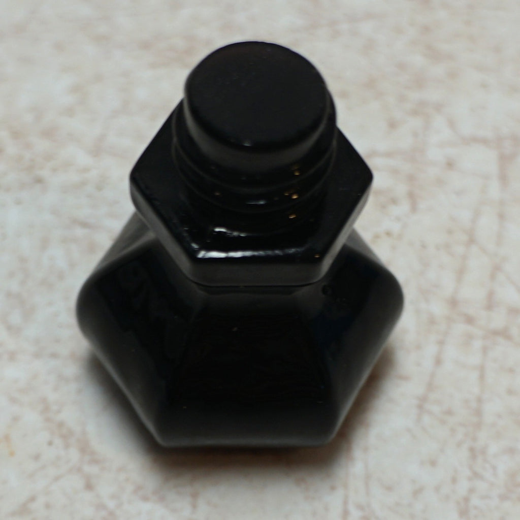 Reproduction Black Depression Glass Cabinet Knob Drawer Pull Self Screw