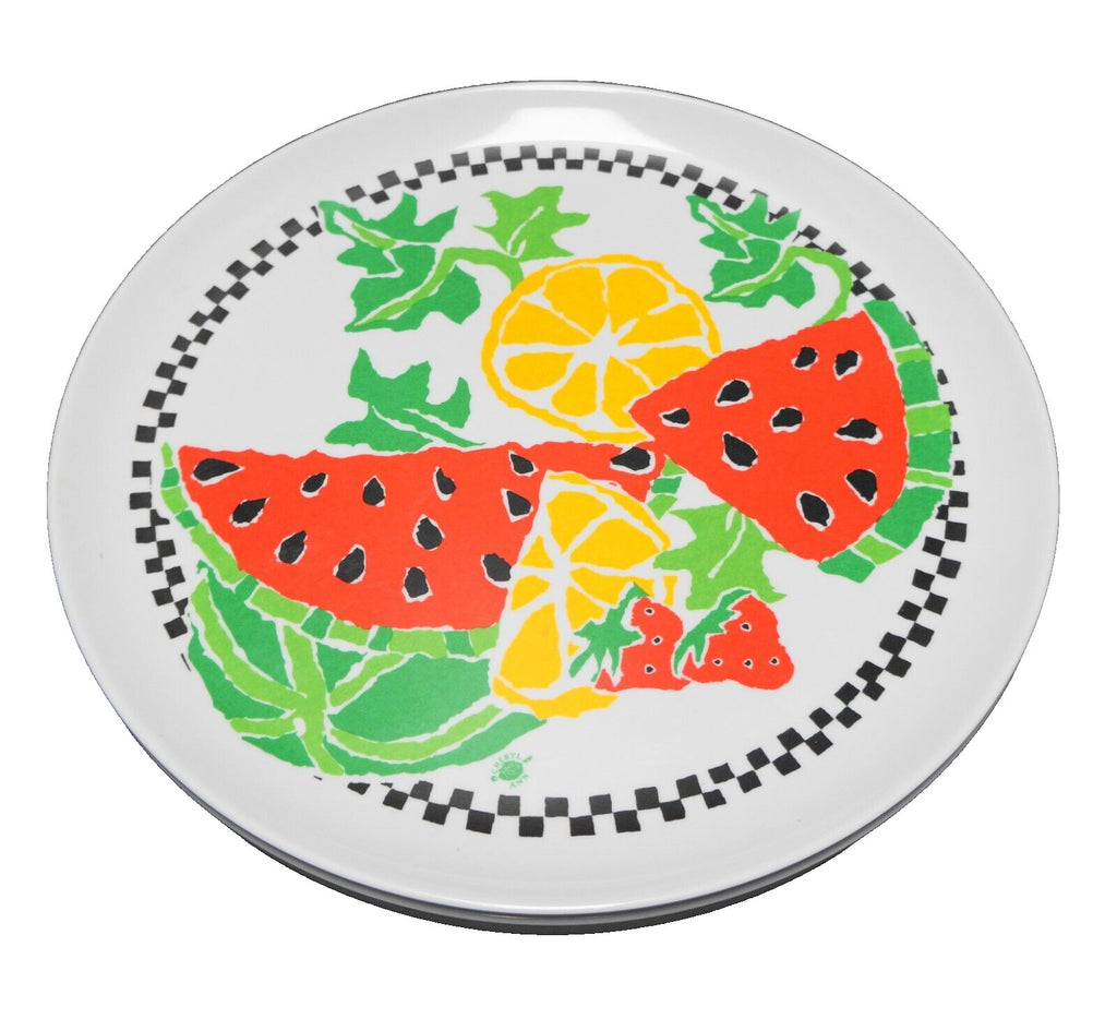 Cheryl Ann Leahy Designs Watermelon Fruit Melamine Plates Set of 5