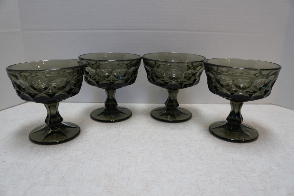 Noritake Perspective Smokey Brown Champagnes Tall Sherbets Set of 4
