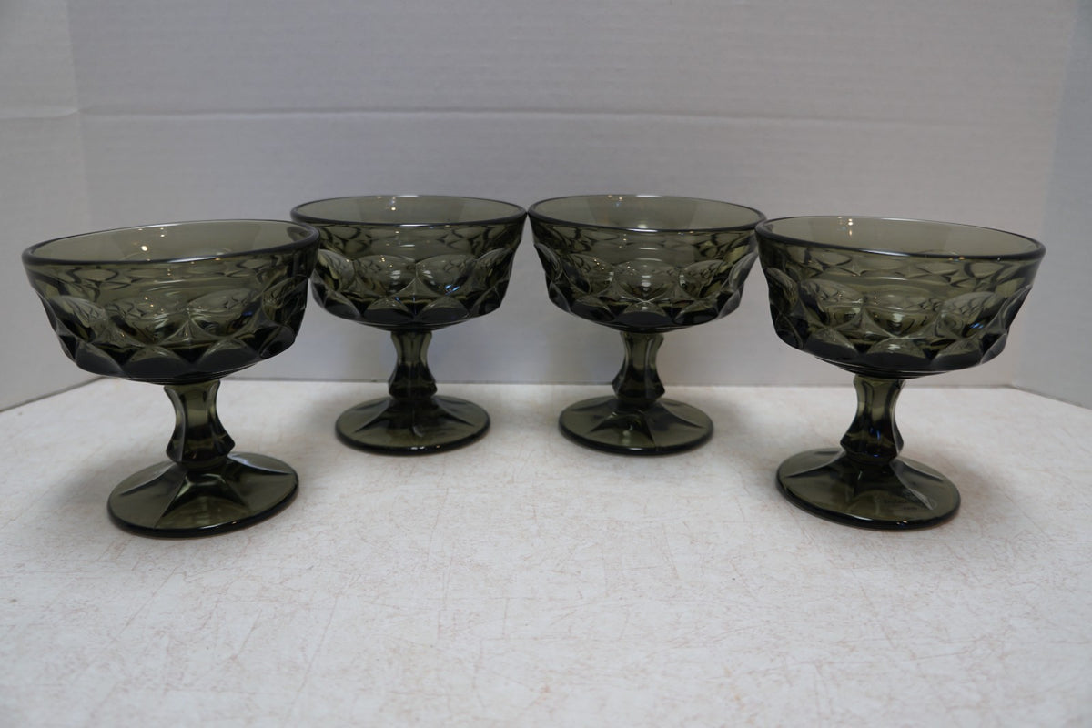 Noritake Perspective Smokey Brown Champagnes Tall Sherbets Set of 4