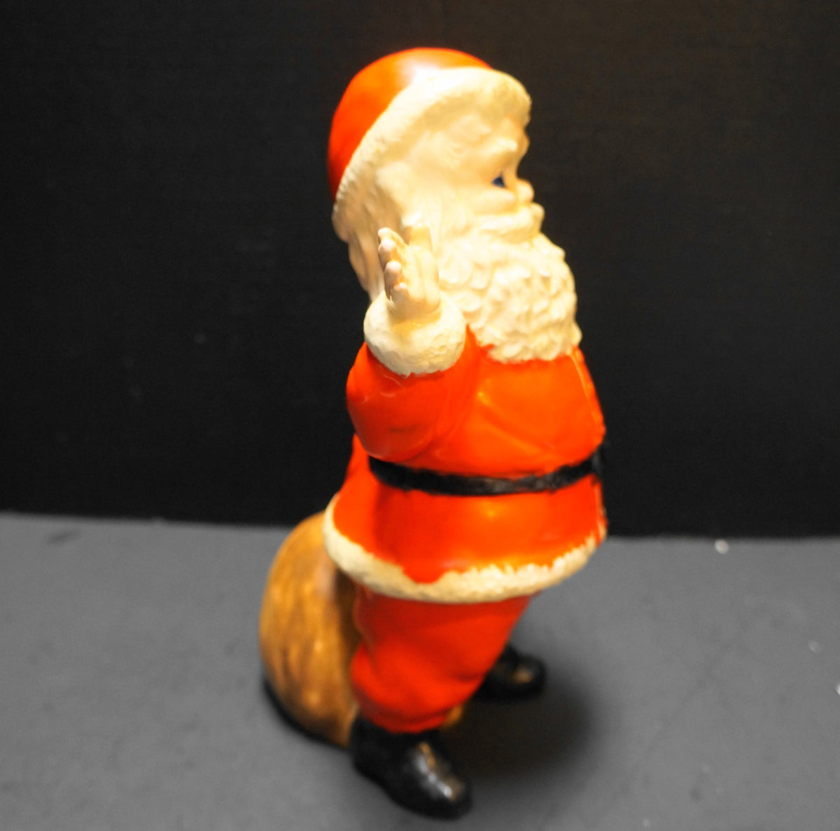 Duncan Ceramics 1970s Santa Toy Sack Hand Painted Planter Christmas Decor