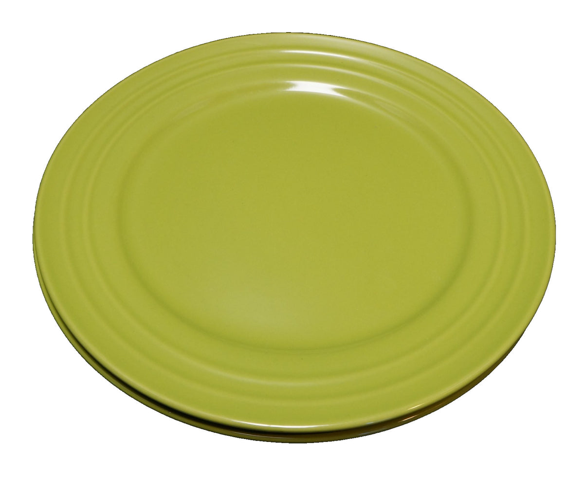 Rachael Ray Double Ridge Green Apple Dinner Plates Pair