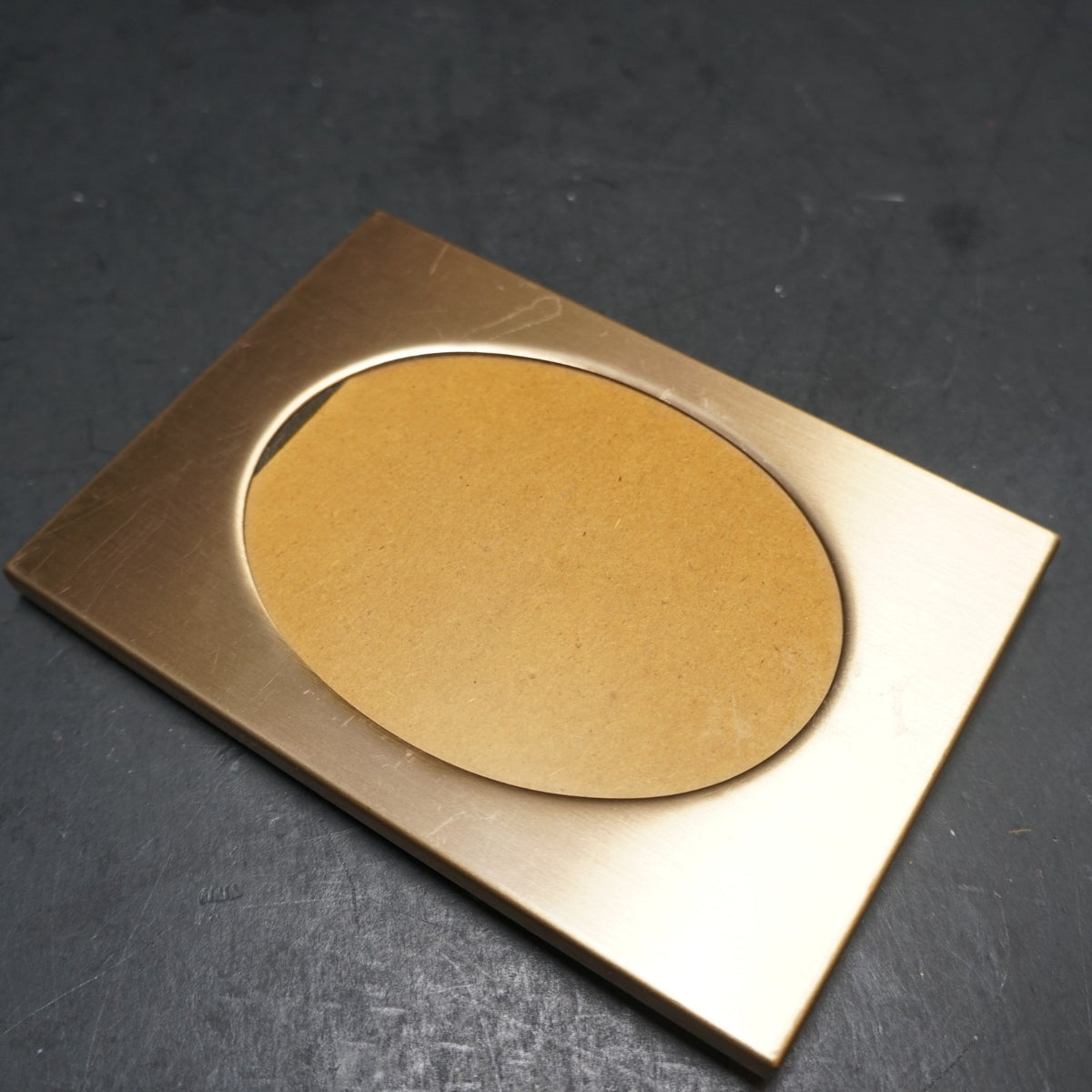 Anne Klein Brushed Gold Tone Oval Opening Photo Frame 3 1/2" x 5"