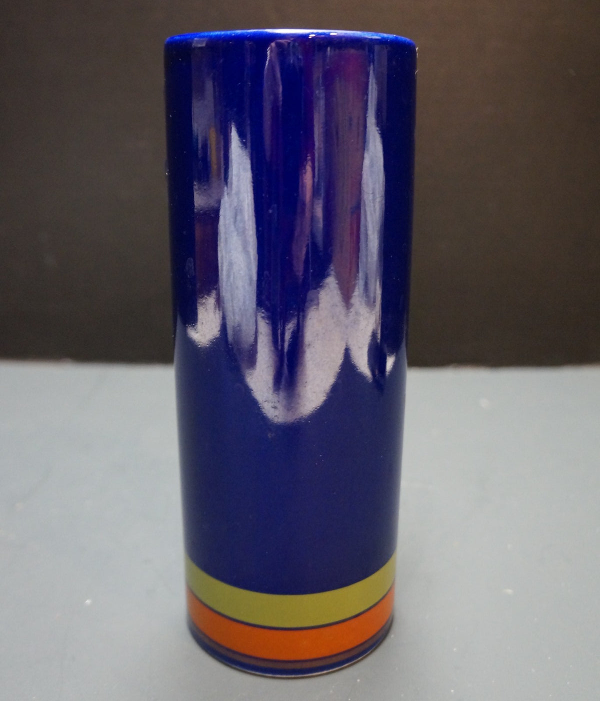 I Really Miss You Embossed Cobalt Blue Vase Design House Wm. Zappettini Co Japan