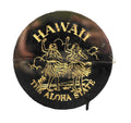 Hawaii Black Plastic Coaster Set Vintage 1960s