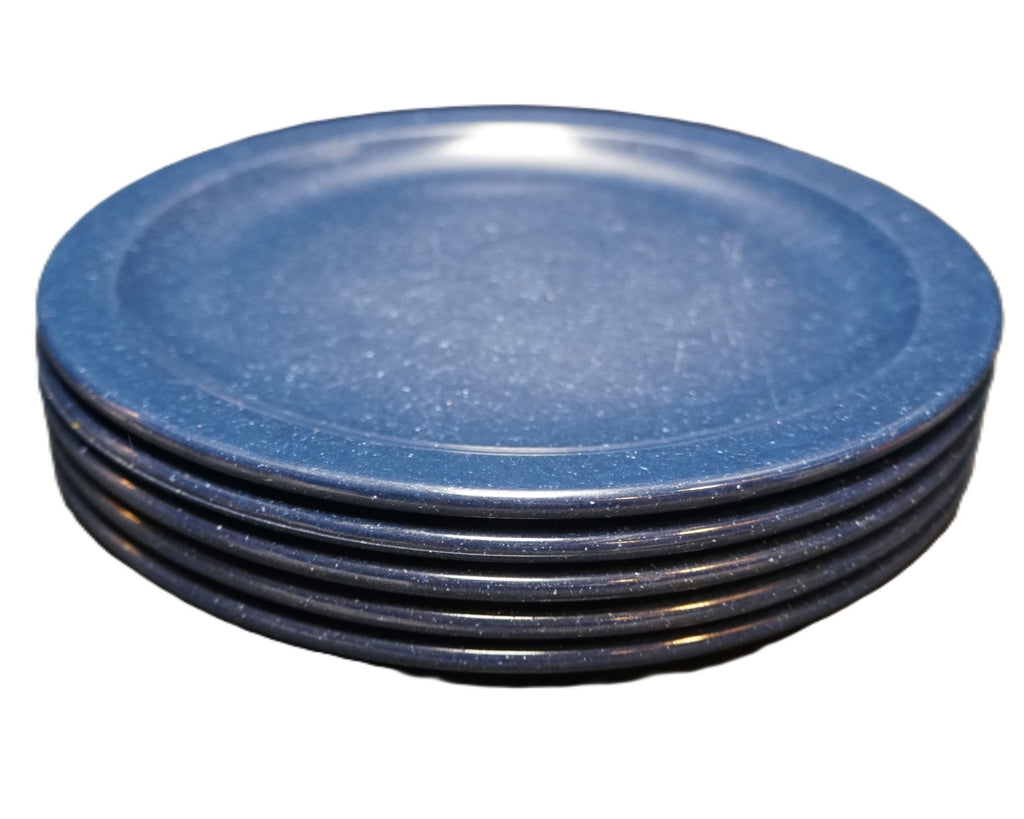 Dallas Ware Cafe Blue Speckled Dinner Plates Set of 5 PMC